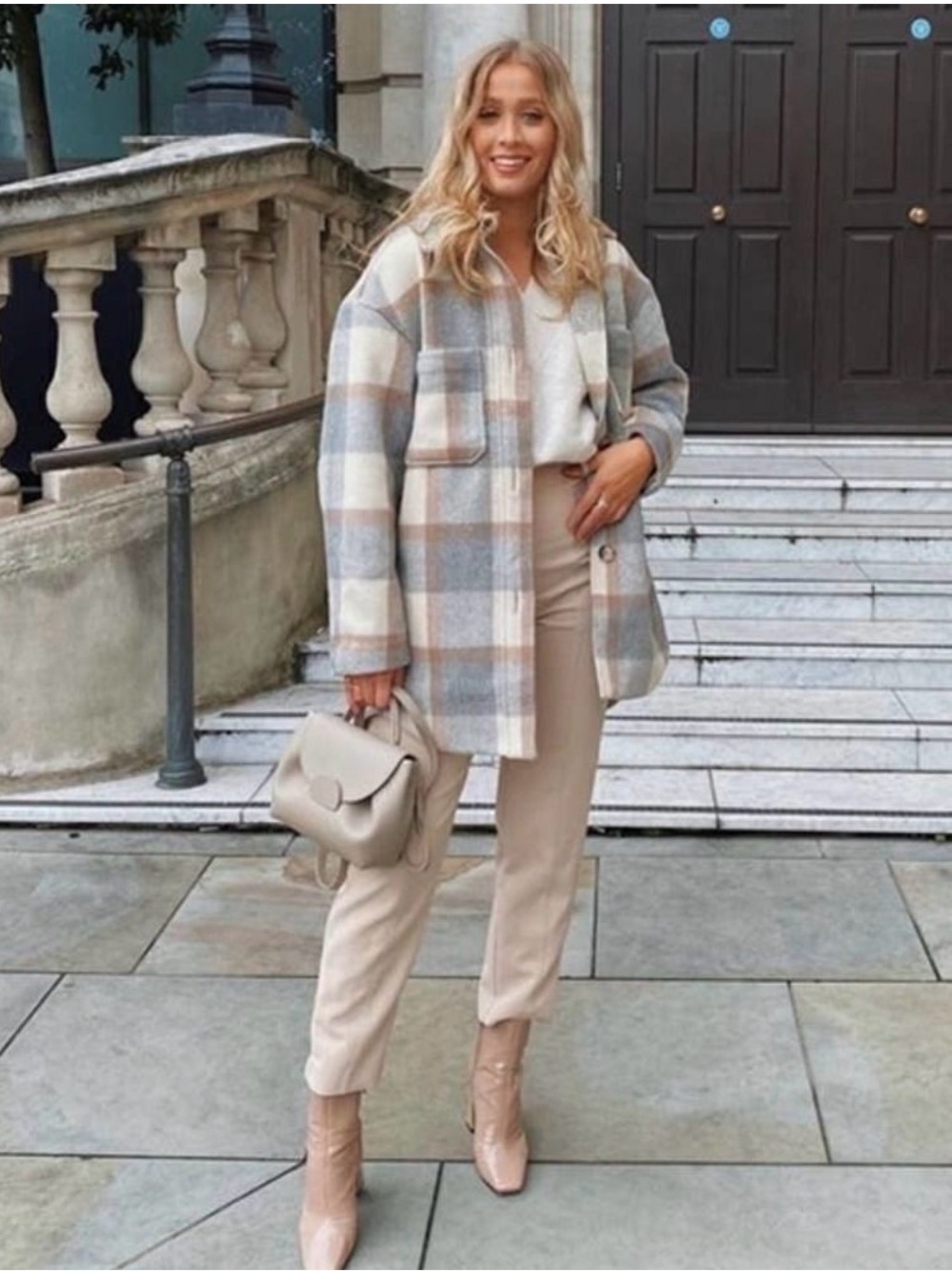 H&M Light Beige Trench Coat Lining
